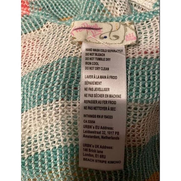 Free People Tan Lines Woven Kimono Size OS - Picture 6 of 8